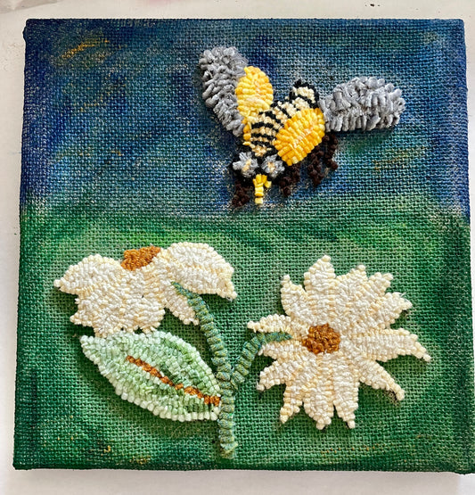 Bee and Daisy Pillow